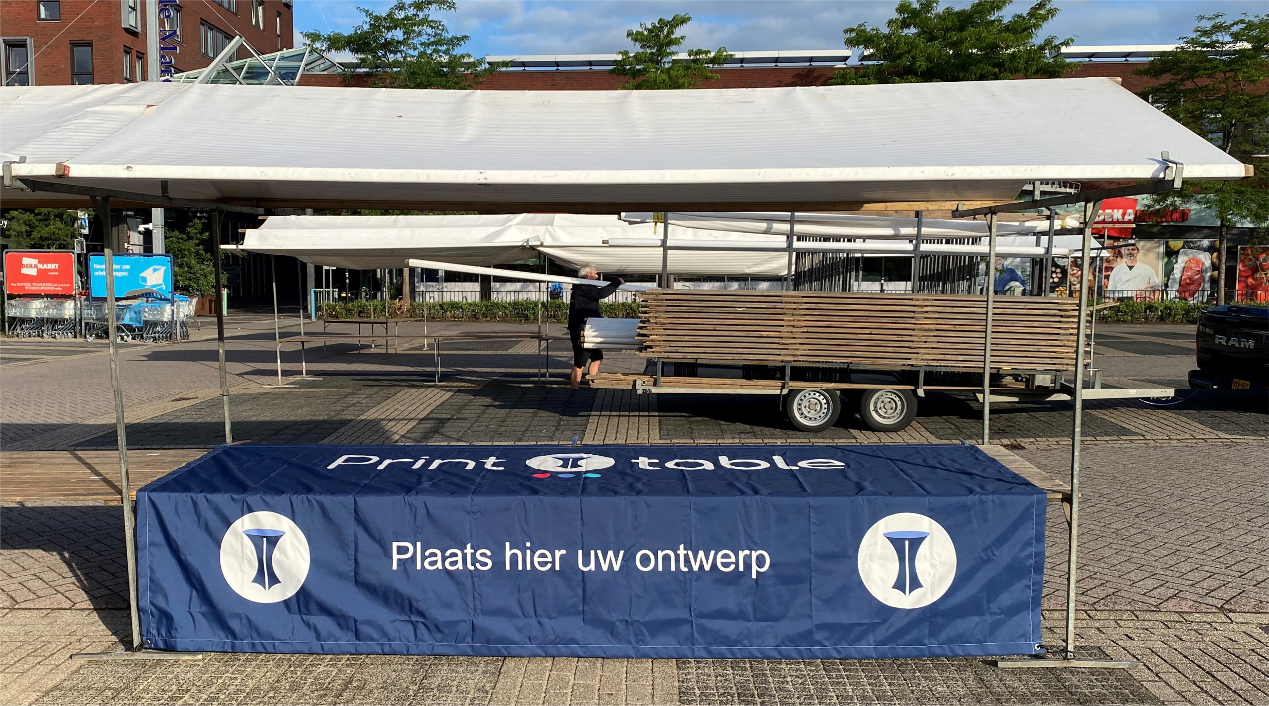 Marktkraamdoek bedrukken - Afbeelding 2